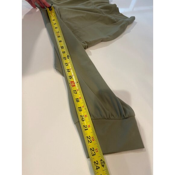 Athleta Salutation Crop Jogger Pants L Green Nylon/Spandex Womens Elastic Waist - Picture 5 of 6